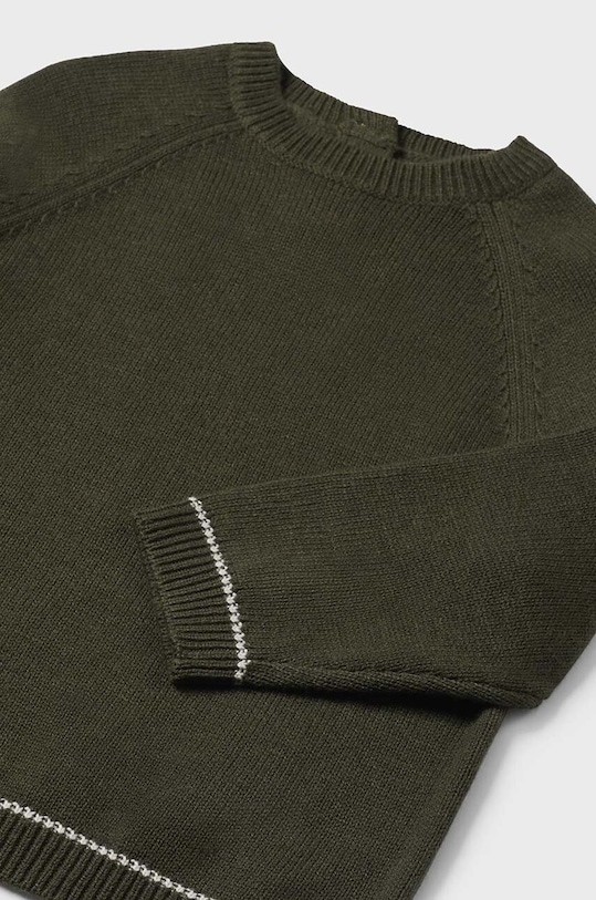 Mayoral sweter z domieszką wełny dziecięcy 351.3G.Baby.9BYH zielony AW24