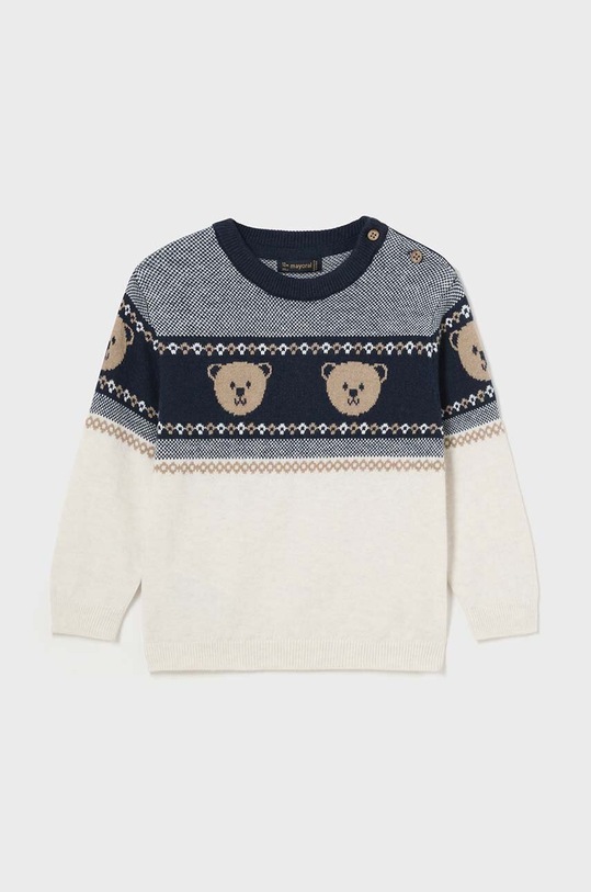 Mayoral sweter z domieszką wełny niemowlęcy z domieszką wełny granatowy 2311.3A.Baby.9BYH