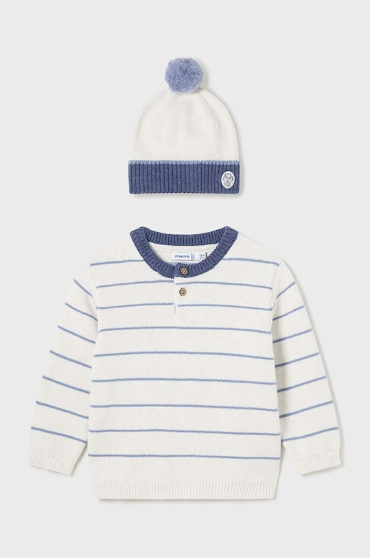 Dječji set - pulover i kapa Mayoral s dodatkom vune bež 2312.3B.Baby.9BYH