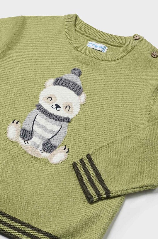 Mayoral sweter z domieszką wełny niemowlęcy 2313.3C.Baby.9BYH zielony AW24
