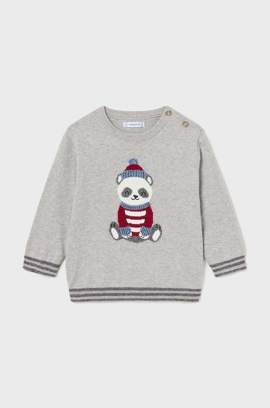 Mayoral sweter z domieszką wełny niemowlęcy 2313.3C.Baby.9BYH szary AW24