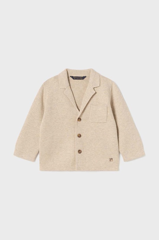 Mayoral kardigan z domieszką wełny dziecięcy z domieszką wełny beżowy 2464.3A.Baby.9BYH
