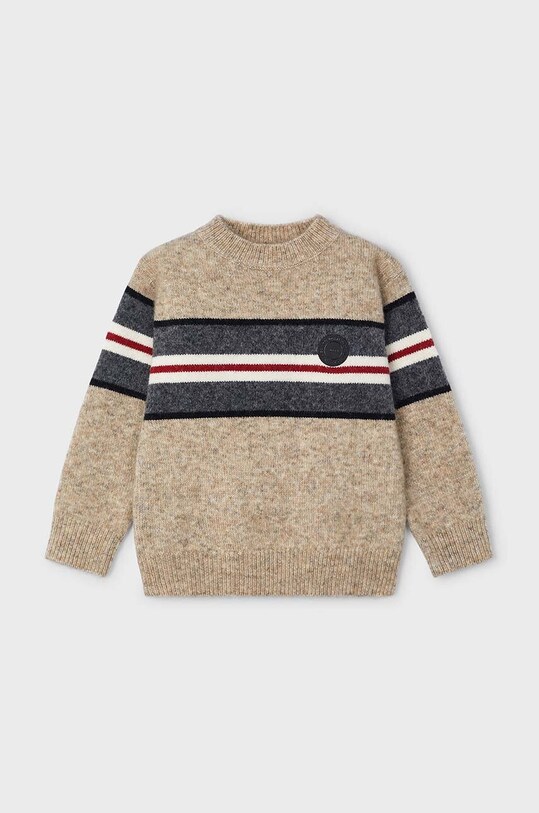 Mayoral pulover pentru copii din amestec de lana cu modele bej 4334.5A.Mini.9BYH