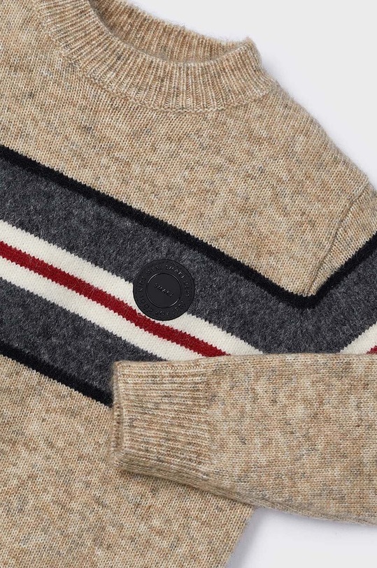 Mayoral sweter z domieszką wełny dziecięcy 4334.5A.Mini.9BYH beżowy AW24