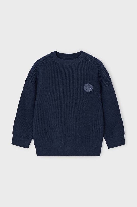 Mayoral sweter z domieszką wełny dziecięcy 4337.5C.Mini.9BYH granatowy AW24