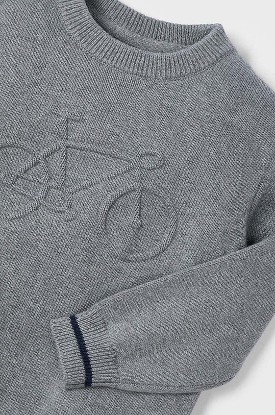 Mayoral sweter z domieszką wełny dziecięcy 4341.5D.Mini.9BYH szary AW24