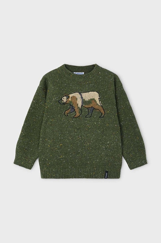 Mayoral sweter z domieszką wełny dziecięcy z domieszką wełny zielony 4343.5F.Mini.9BYH