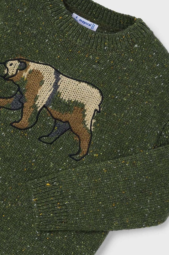 Mayoral sweter z domieszką wełny dziecięcy 4343.5F.Mini.9BYH zielony AW24