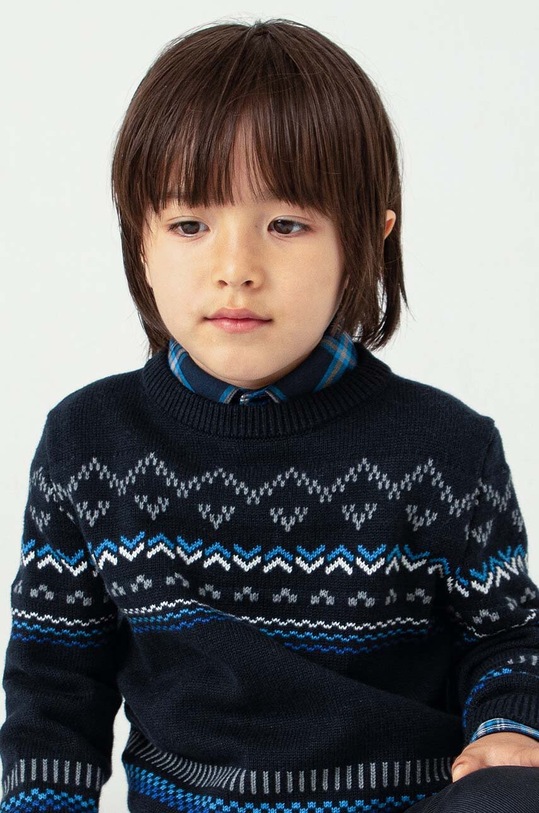 Mayoral pulover pentru copii din amestec de lana albastru 4344.5B.Mini.9BYH