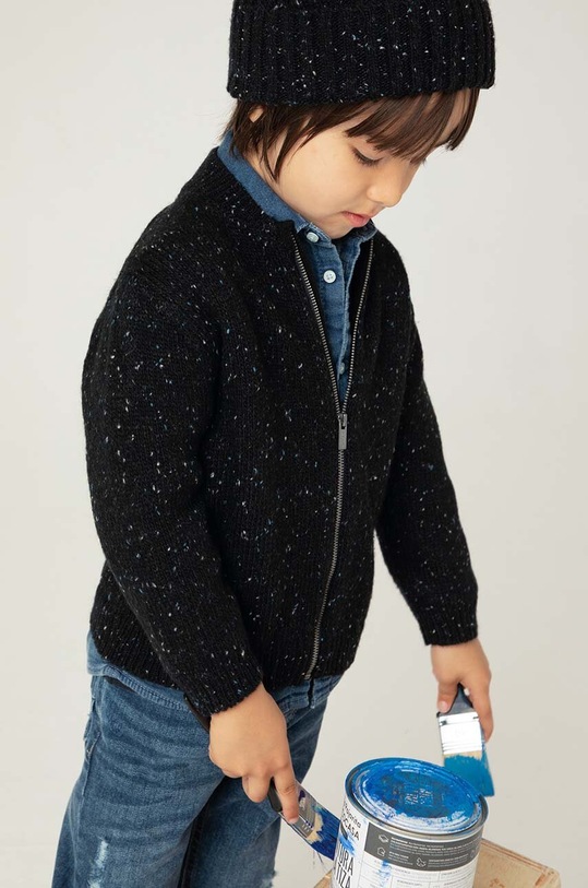 Mayoral kardigan z domieszką wełny dziecięcy 4350.5G.Mini.9BYH granatowy