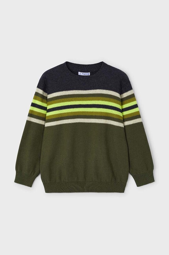 Детский свитер с примесью шерсти Mayoral 4351.5F.Mini.9BYH зелёный AW24
