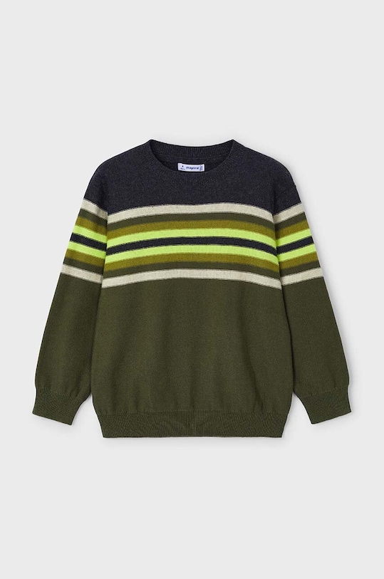 Mayoral sweter z domieszką wełny dziecięcy 4351.5F.Mini.9BYH zielony AW24