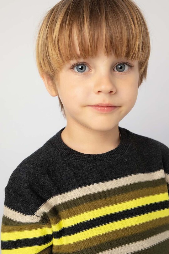 Mayoral sweter z domieszką wełny dziecięcy zielony 4351.5F.Mini.9BYH