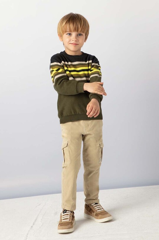 Mayoral sweter z domieszką wełny dziecięcy 4351.5F.Mini.9BYH zielony