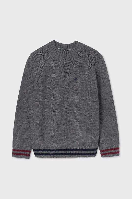 Mayoral sweter z domieszką wełny dziecięcy 7390.7A.Junior.9BYH szary AW24