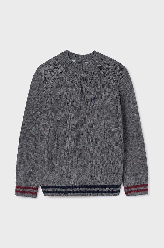 Mayoral sweter z domieszką wełny dziecięcy 7390.7A.Junior.9BYH szary AW24