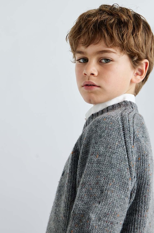 Mayoral sweter z domieszką wełny dziecięcy szary 7390.7A.Junior.9BYH
