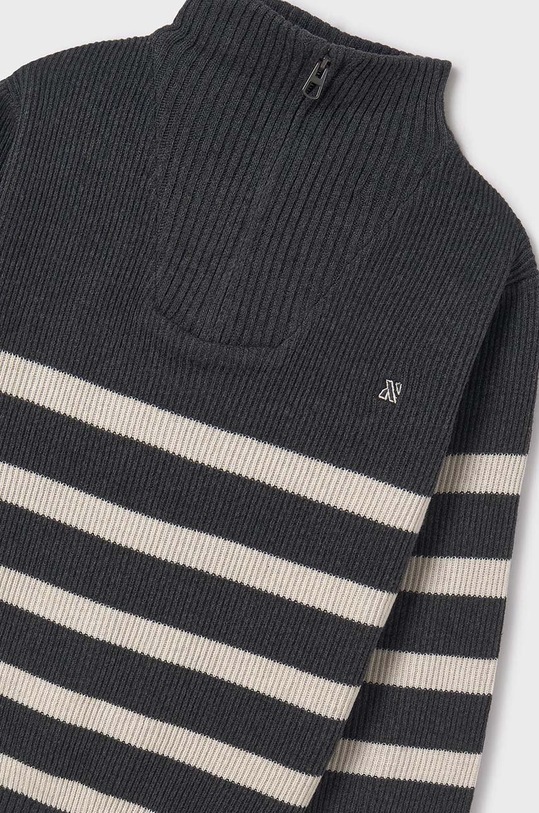 Mayoral sweter bawełniany dziecięcy 7391.7A.Junior.9BYH czarny AW24