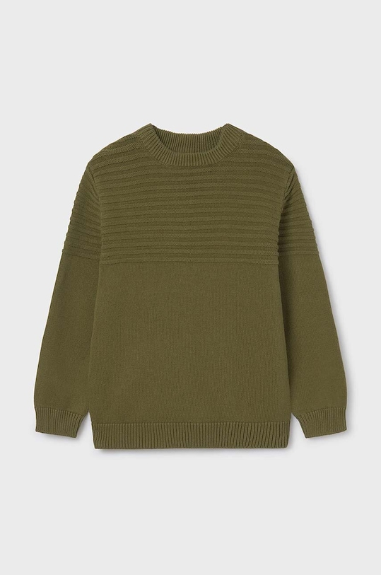 Mayoral pulover de bumbac pentru copii uni verde 7392.7C.Junior.9BYH