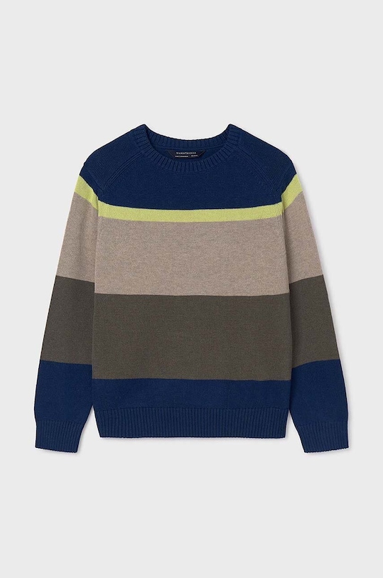 Mayoral sweter z domieszką wełny dziecięcy 7393.7D.Junior.9BYH zielony AW24