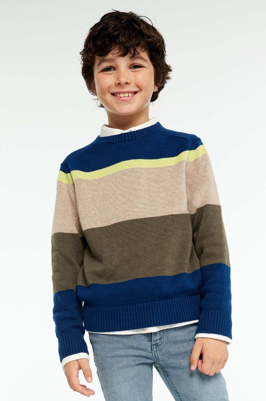 Mayoral sweter z domieszką wełny dziecięcy zielony 7393.7D.Junior.9BYH