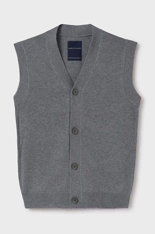 Mayoral vestă din amestec de lână pentru copii uni gri 7395.7A.Junior.9BYH