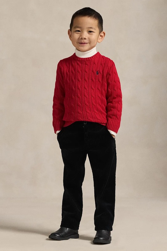 Παιδικό βαμβακερό πουλόβερ Polo Ralph Lauren κόκκινο 322702674043