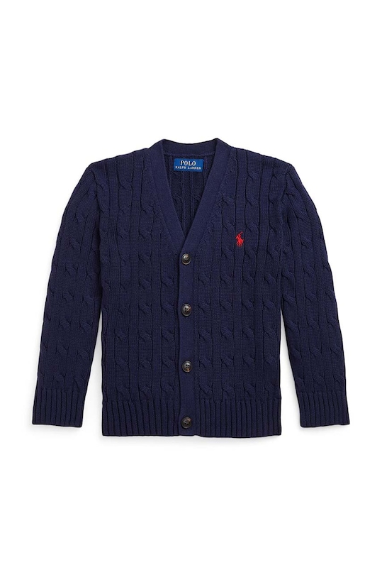 Polo Ralph Lauren cardigan din bumbac pentru copii uni bleumarin 322925717006