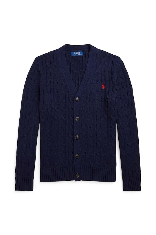 Polo Ralph Lauren cardigan din bumbac pentru copii uni bleumarin 323925717006