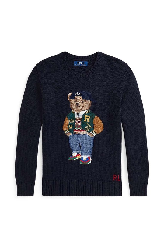 Polo Ralph Lauren pulover de bumbac pentru copii 323951154001 bleumarin AW24