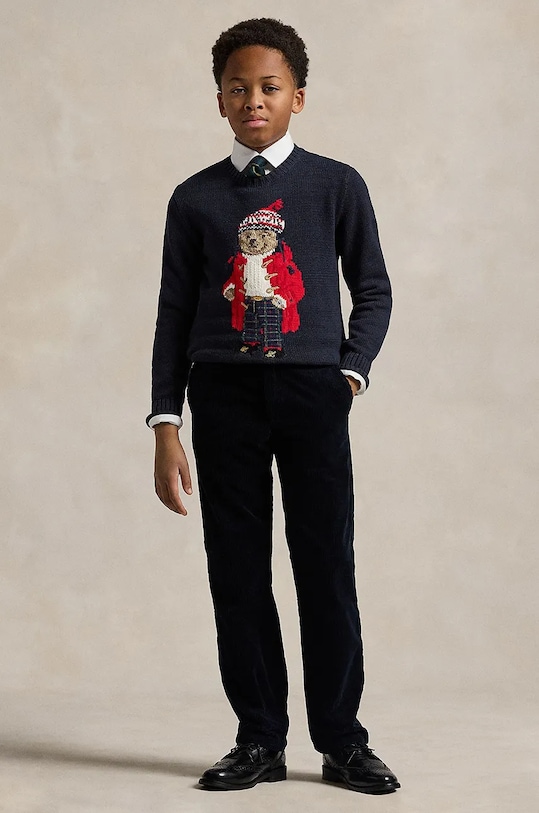 Παιδικό βαμβακερό πουλόβερ Polo Ralph Lauren 323951416001 σκούρο μπλε