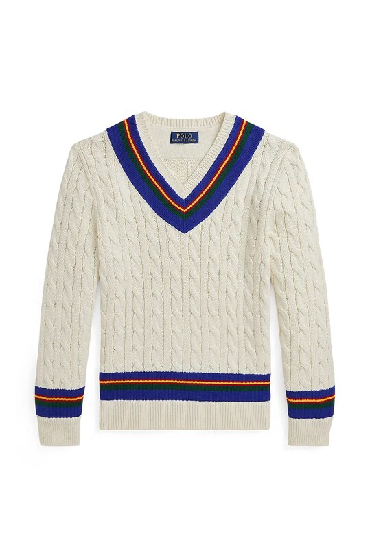 Дитячий бавовняний светр Polo Ralph Lauren 323951447001 бежевий AW24