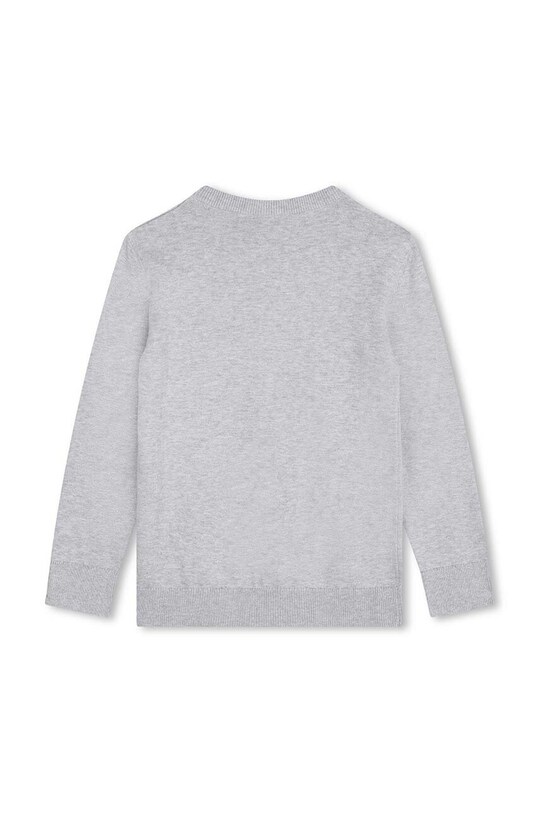 Детский хлопковый свитер BOSS J51182.162.174 серый AW24