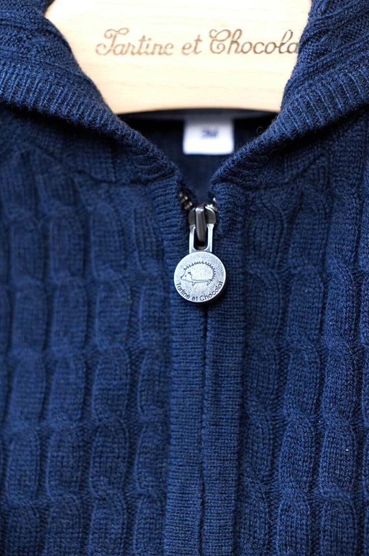 Tartine et Chocolat cardigan con aggiunta di cotone bambini TZ18021.104 blu navy