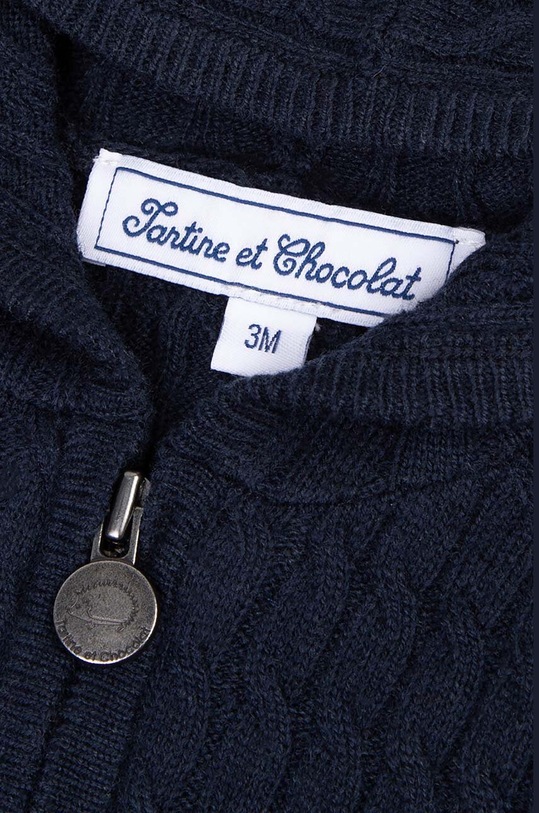 BIMBO Tartine et Chocolat cardigan con aggiunta di cotone bambini TZ18021.104 blu navy