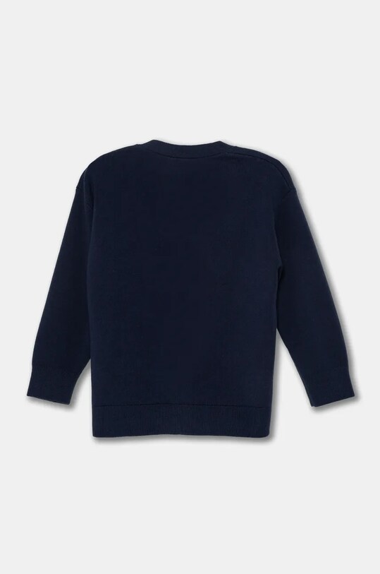 Детский кардиган с примесью шерсти Lacoste AJ4981 тёмно-синий AW24