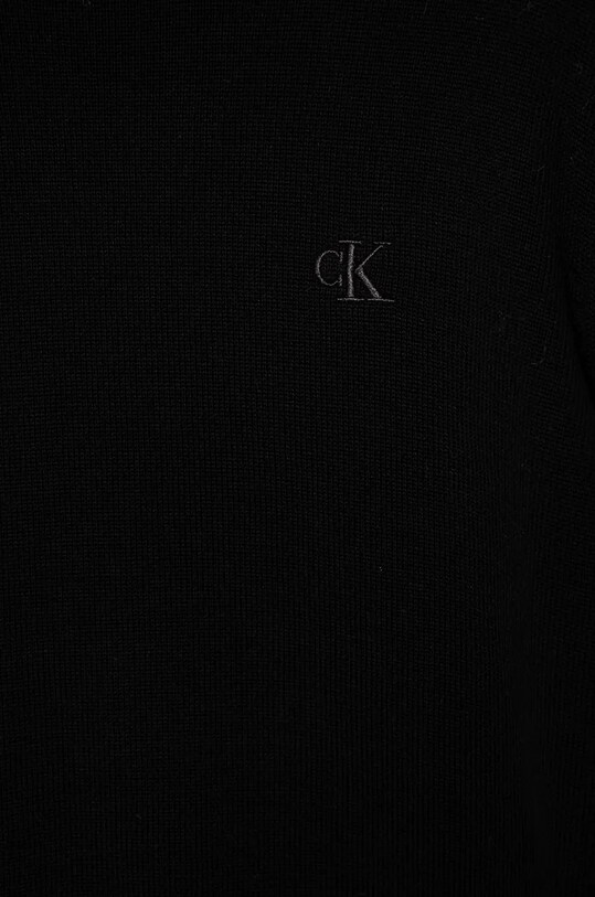Мальчик Детский хлопковый свитер Calvin Klein Jeans IB0IB02221.9BYH чёрный