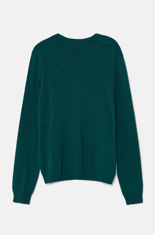 Дитячий светр з домішкою вовни United Colors of Benetton 1032C106W.G.Seasonal зелений AW24