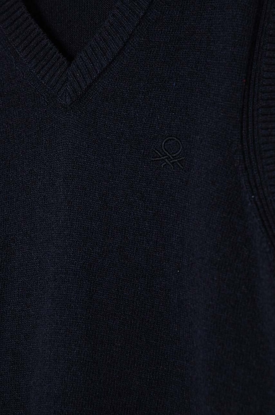 Αγορίστικα Παιδικό γιλέκο από μείγμα μαλλιού United Colors of Benetton 1032C400H.G.Seasonal σκούρο μπλε