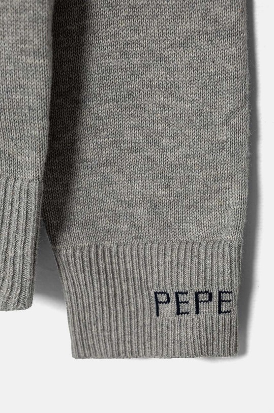 Chłopiec Pepe Jeans sweter bawełniany dziecięcy TOTTENHAM CREW PB701224 szary