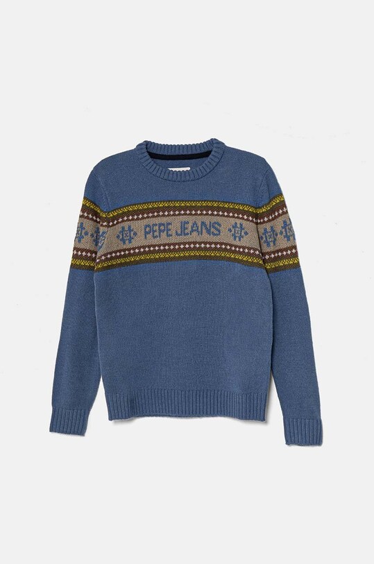 Детский свитер с примесью шерсти Pepe Jeans DEAN с добавлением шерсти голубой PB701227