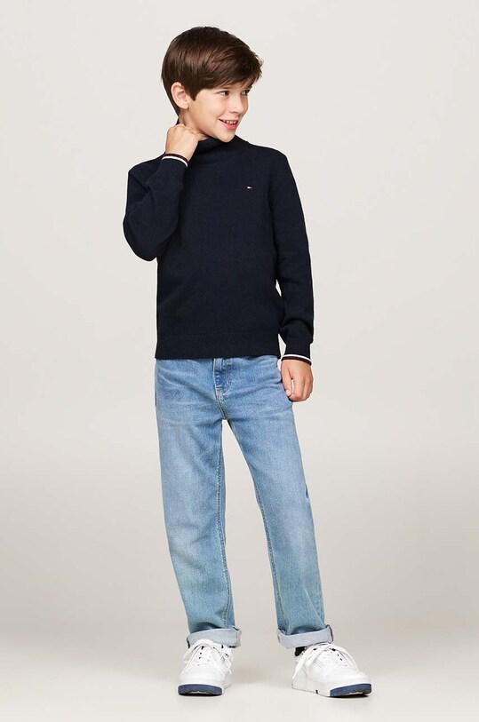Дитячий светр Tommy Hilfiger темно-синій KB0KB09248.9BYH.128.176