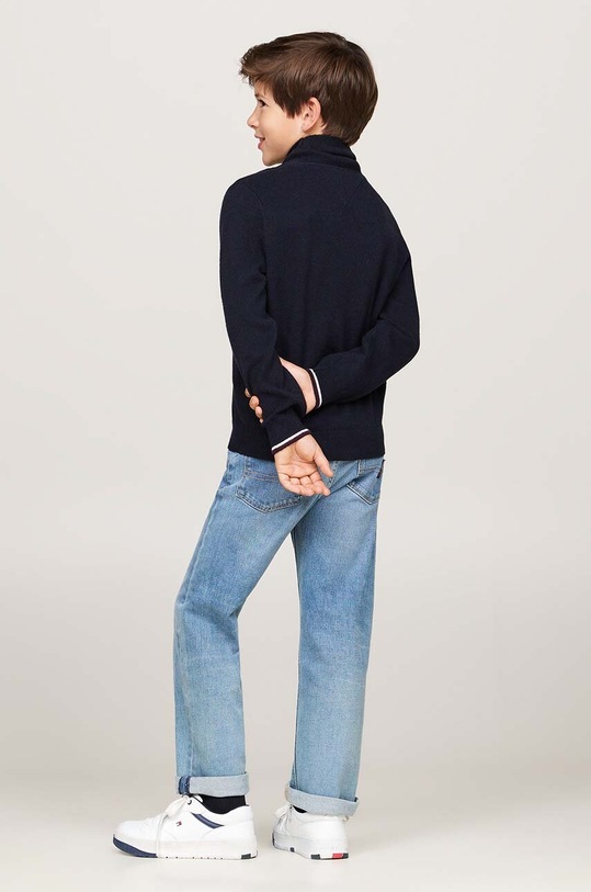 Dětský svetr Tommy Hilfiger KB0KB09248.9BYH.128.176 námořnická modř