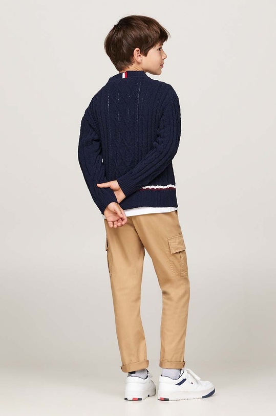 Tommy Hilfiger sweter dziecięcy granatowy KB0KB09257.9BYH.128.176