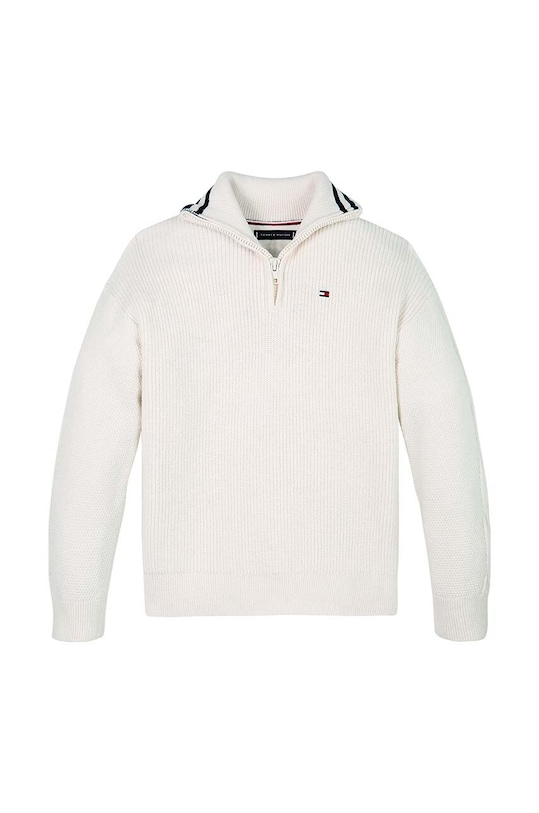 Tommy Hilfiger gyerek gyapjúkeverékből készült pulóver KB0KB09419.9BYH.128.176 bézs NC24