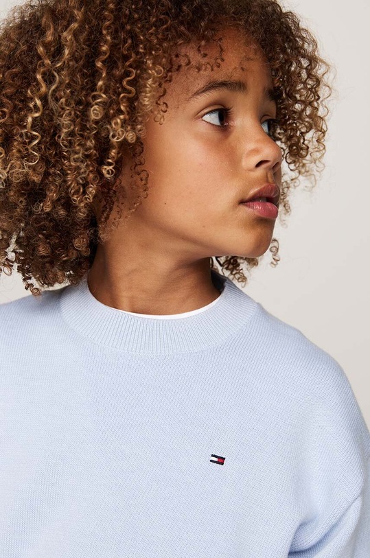 CHLAPEC Dětský bavlněný svetr Tommy Hilfiger KB0KB09466.9BYH.128.176 modrá