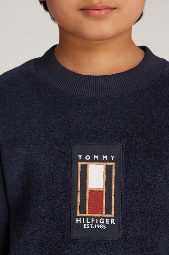 Detský sveter Tommy Hilfiger KB0KB09186.9BYH.128.176 tmavomodrá
