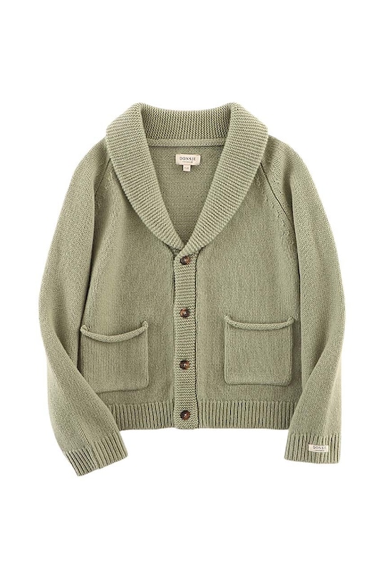 Vuneni dječji kardigan Donsje Kicher Merino Wool Cardigan 4090400. zelena AW24