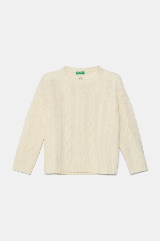 Детский шерстяной свитер United Colors of Benetton шерсть бежевый 1344C107G.G.Seasonal