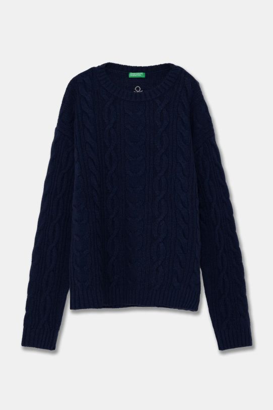 United Colors of Benetton maglione in cotone bambini lana blu navy 1344C107G.G.Seasonal